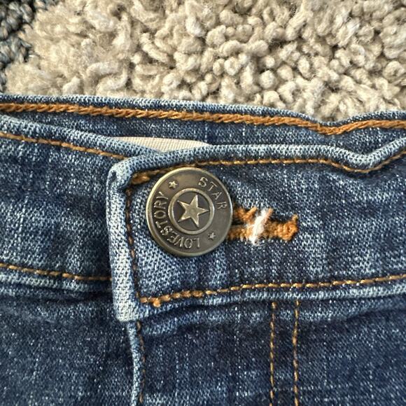 VTG Y2K Forever 21 Small Wash Denim Jean Knee Skirt High Rise 90s Aesthetic - Picture 4 of 6